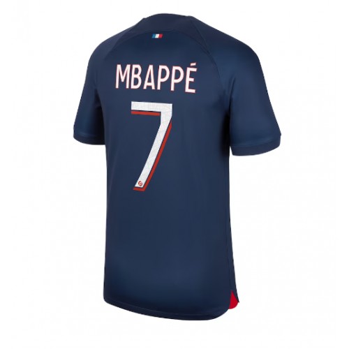 Maillot de foot Paris Saint-Germain Kylian Mbappe #7 Domicile 2023-24 Manches Courte
